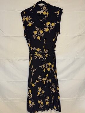 Hobbs London Dress with Yellow Floral Motif